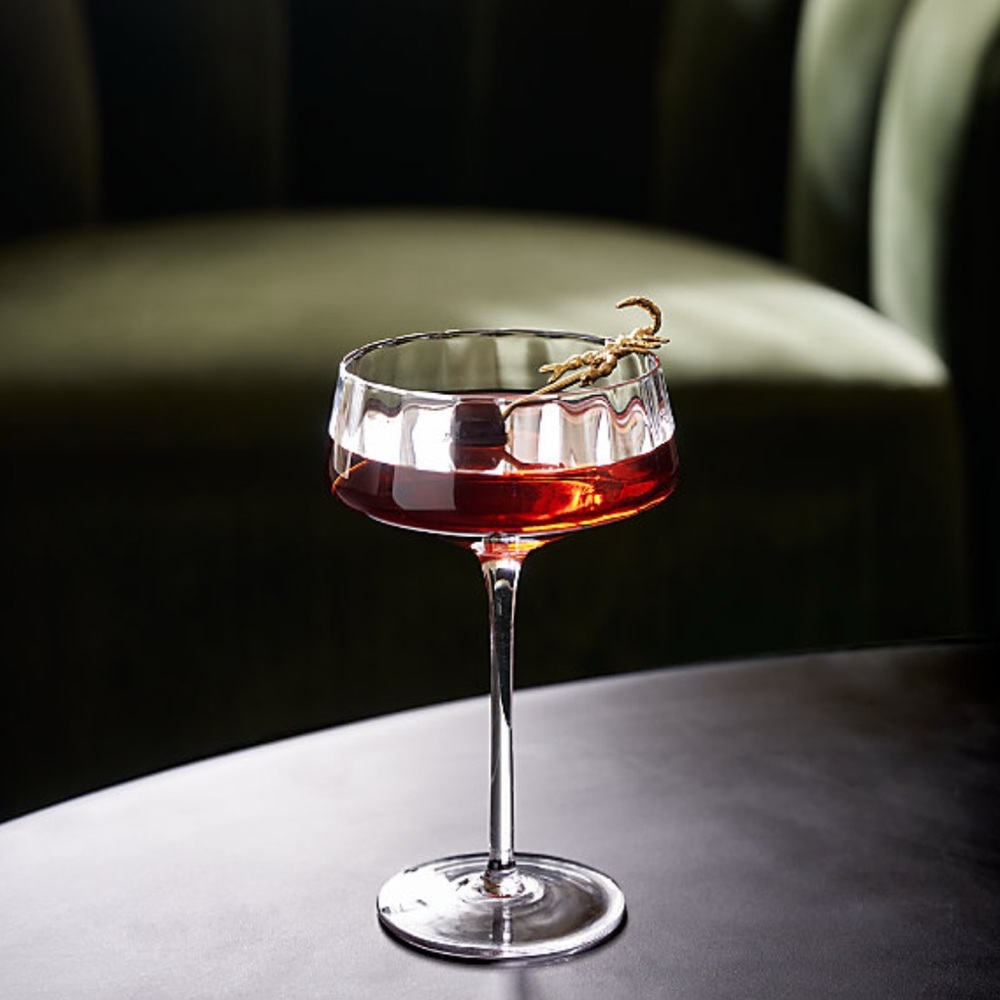 New! CB2 Modern Coupe Glass , Set of 4